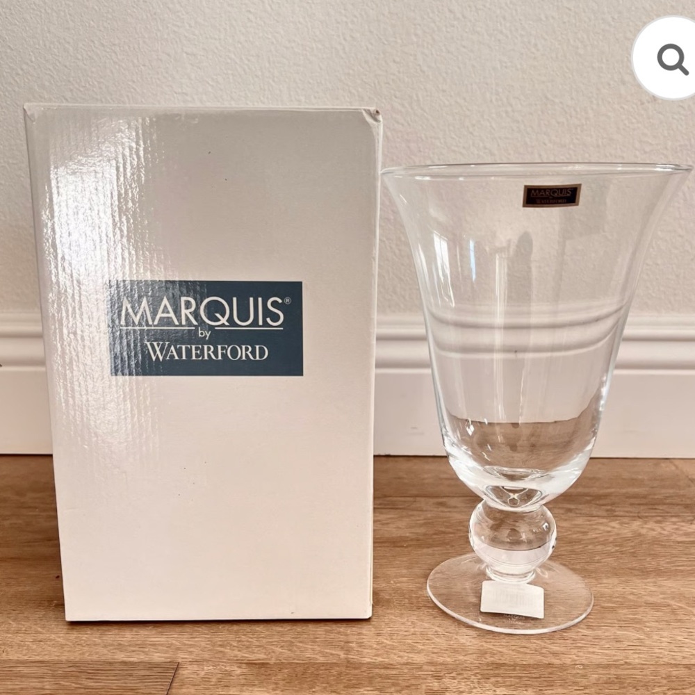 NIB ‘Marquis by Waterford’ Footed Glass Vase